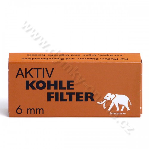 Aktivní filtry do dýmky KOHLE 6 mm / 45ks