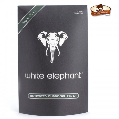 Filtry dýmky White Elephant uhlíkové  9 mm 250 ks