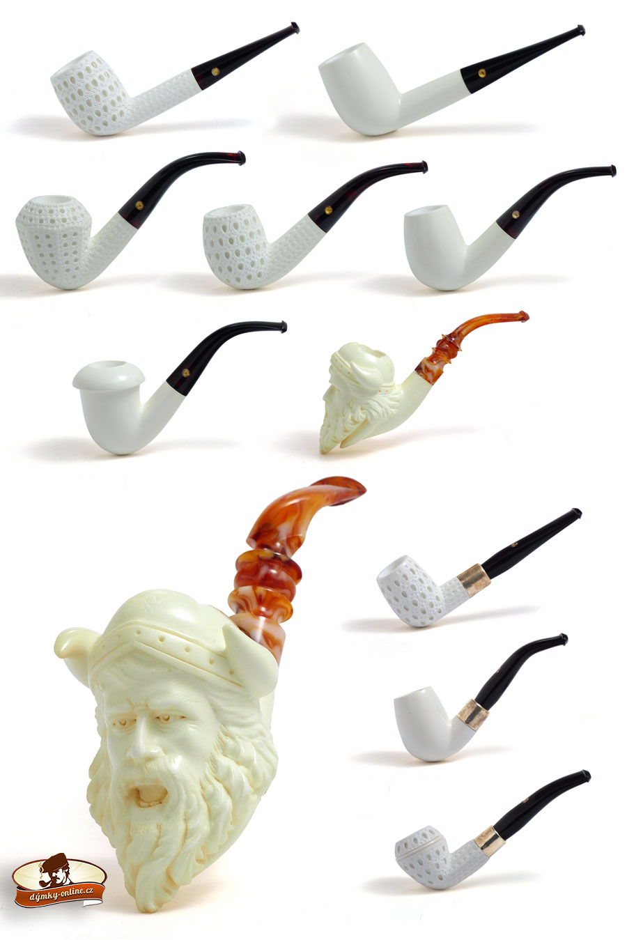 Meerschaume pipes - meršánky