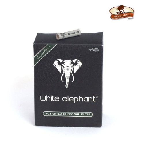 Filtry dýmky White Elephant uhlíkové/40ks -   9 mm