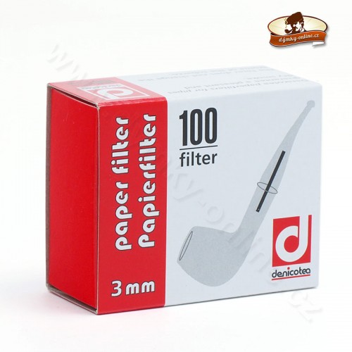 Papírové filtry do dýmky Denicotea 3 mm / 100 ks