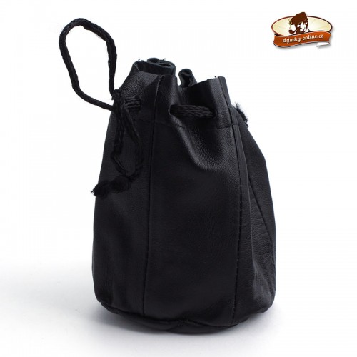 H.R leath.tobacc.pouch black with rubber line 625212