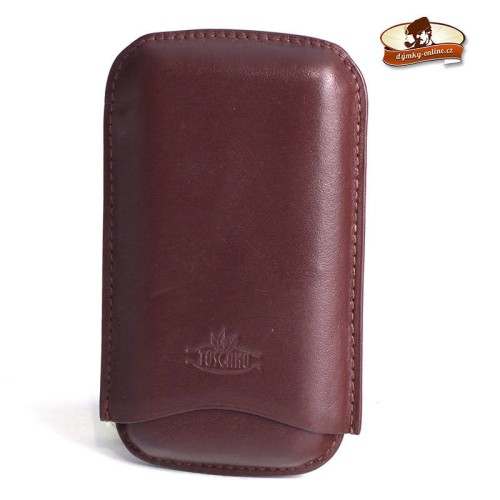 Toscano cigar case/3 dark brown 1108205