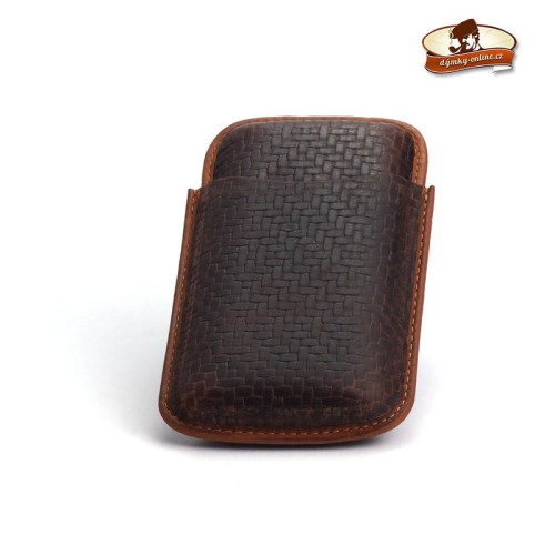 Pouzdro kožené H.R cigar case leather/3 Robusto brown (620015)