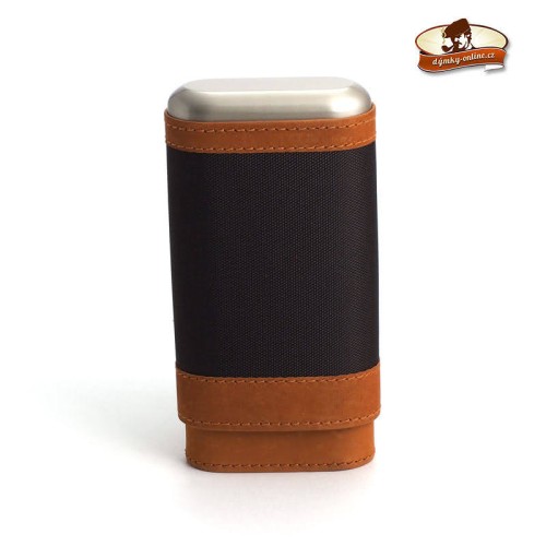 Pouzdro kožené  H.R cigar case leather/3 Robusto light and dark brown cedar (620078)