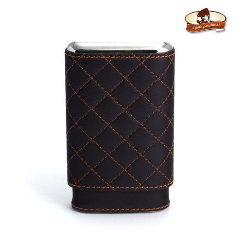 H.R cigar case leather/3 Robusto brown cedar (620079)