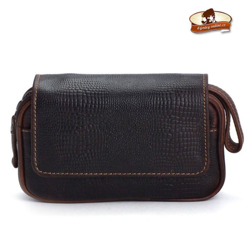 Dýmkové pouzdro na 2 dýmky Crocco, hnědá kůže   (33329)