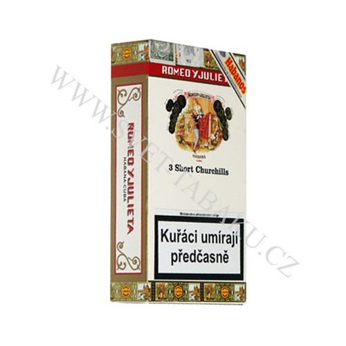 Doutníky Romeo Y Julieta  Short Churchills  3 ks Tubos