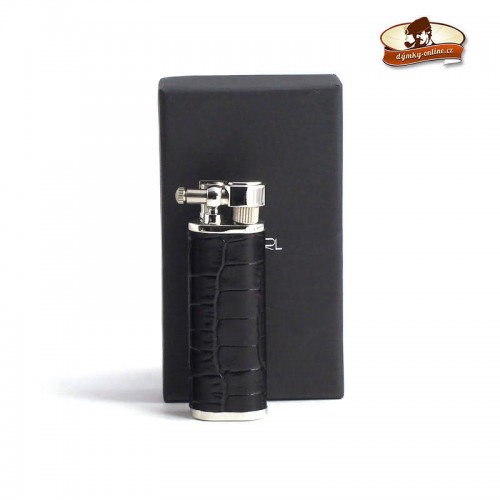Dýmkový zapalovač  Tsubota pipe lighter NB Ex-long Croco black 2-72427-10
