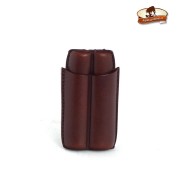 Lubinski cigar case leather/2 Toscanello brown M50882C
