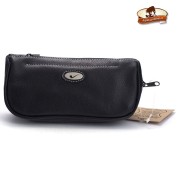 H.R. pipe combi case leather black emblem 630451